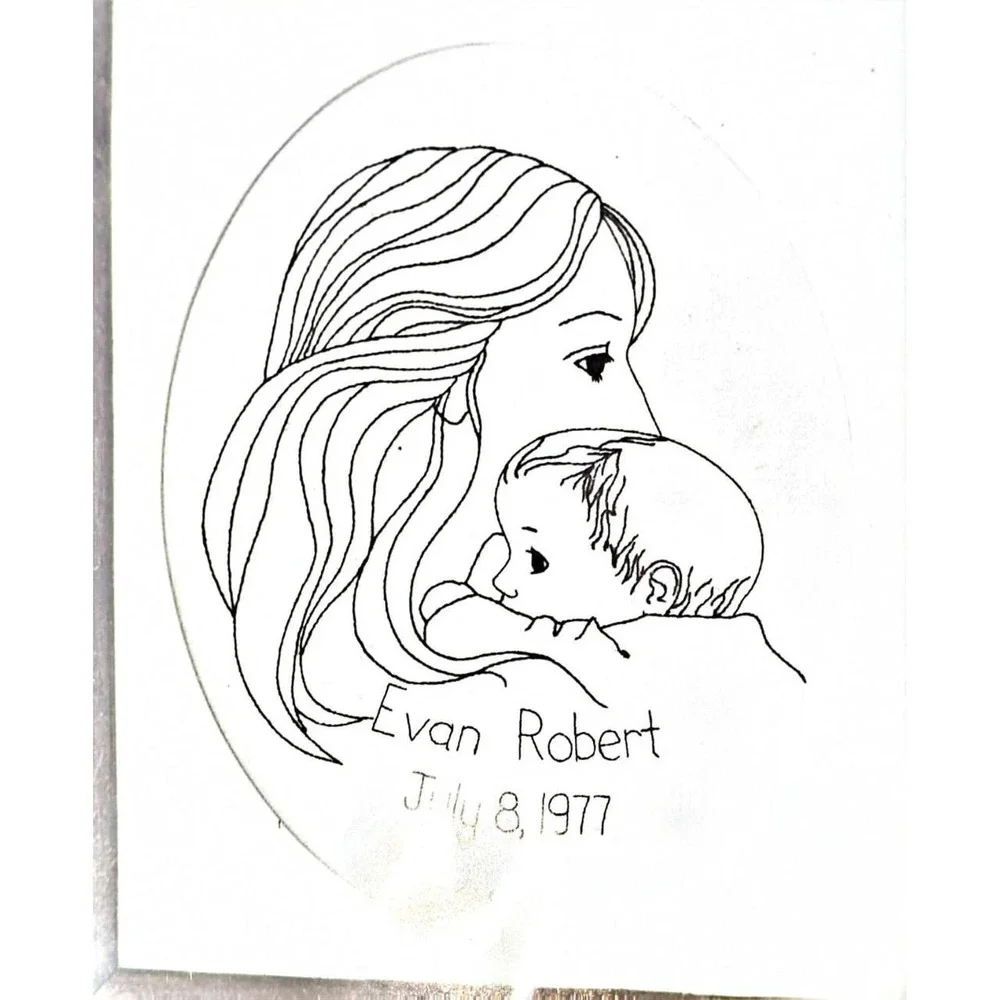 1978 Dimensions Mother and Child Birth Record crewel embroidery kit vintage